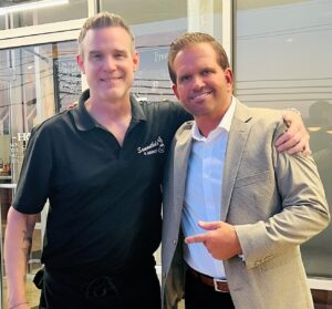 Angelo behind the scenes on set