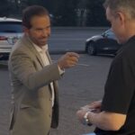 Angelo behind the scenes on set